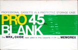 Compact Cassette Memorex MRX2 Oxide 45 "Pro blank" Type I Normal USA