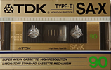 Compact Cassette TDK SA-X 90 Type II Chrome 1986 Australia, Europe