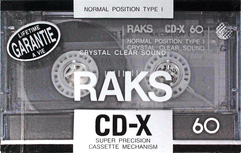 Compact Cassette RAKS CD-X 60 Type I Normal 1990 Europe