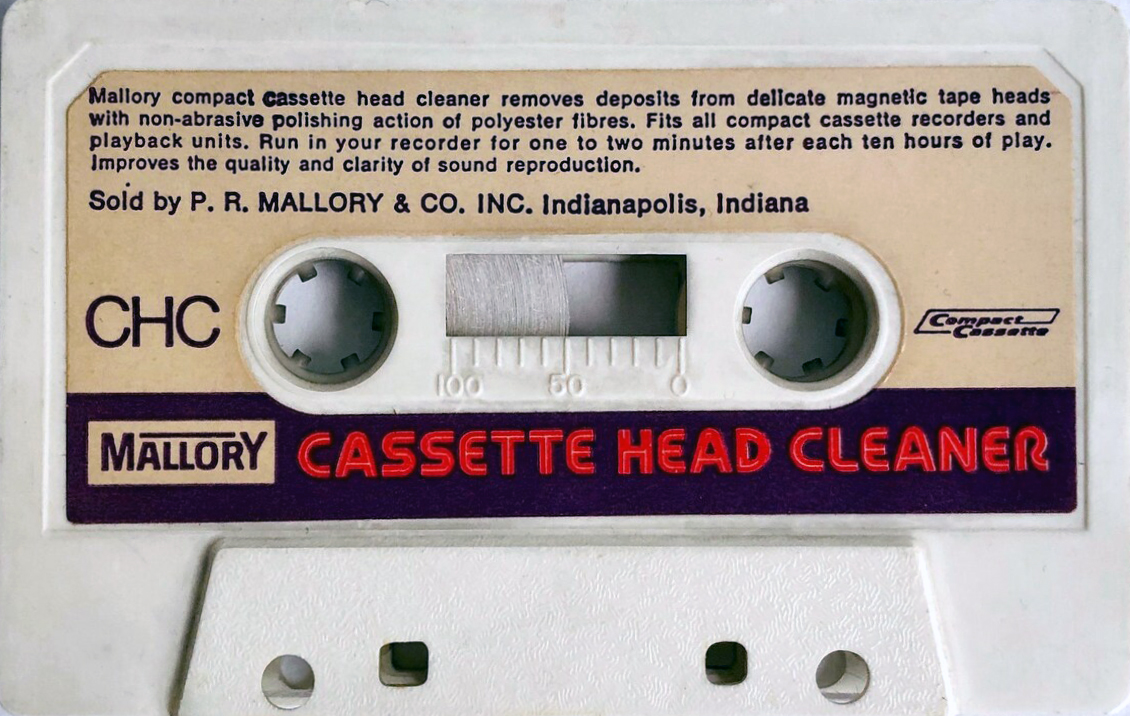 Compact Cassette Mallory "CHC" Cleaning Cassette USA