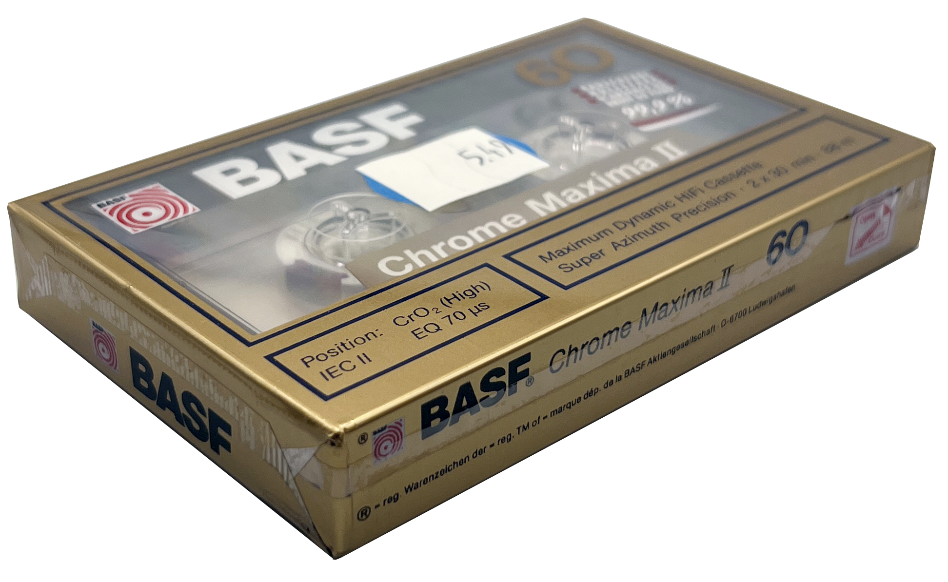 Compact Cassette BASF Chrome Maxima II 60 Type II Chrome 1990 Europe