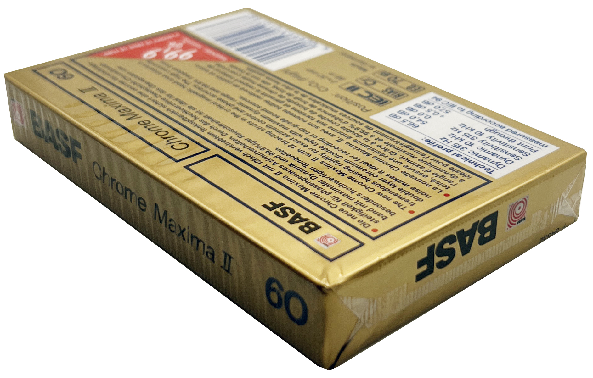 Compact Cassette BASF Chrome Maxima II 60 Type II Chrome 1990 Europe