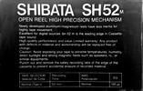 Compact Cassette Shibata 52 "SH52M" Type I Normal Hong Kong