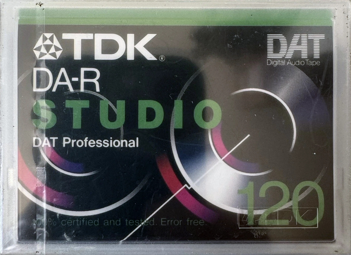 Digital Audio Tape TDK DA-R Studio 120 "DA-R1206STEA" Type IV Metal 1992 Europe