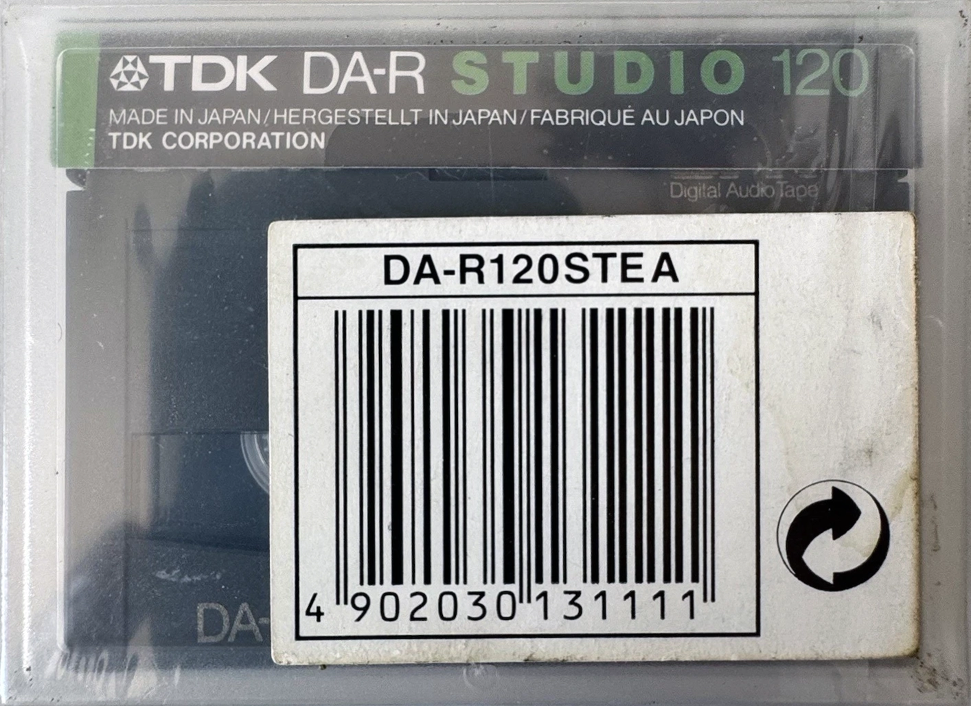 Digital Audio Tape TDK DA-R Studio 120 "DA-R1206STEA" Type IV Metal 1992 Europe