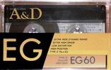 Compact Cassette A&D EG 60 Type II Chrome 1989 Japan
