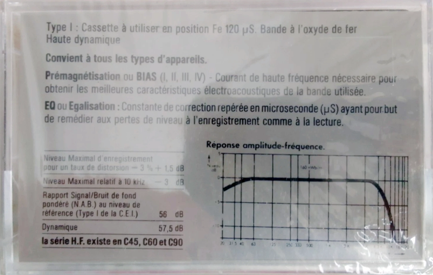 Compact Cassette KB Music FN 60 Type I Normal 1984 France