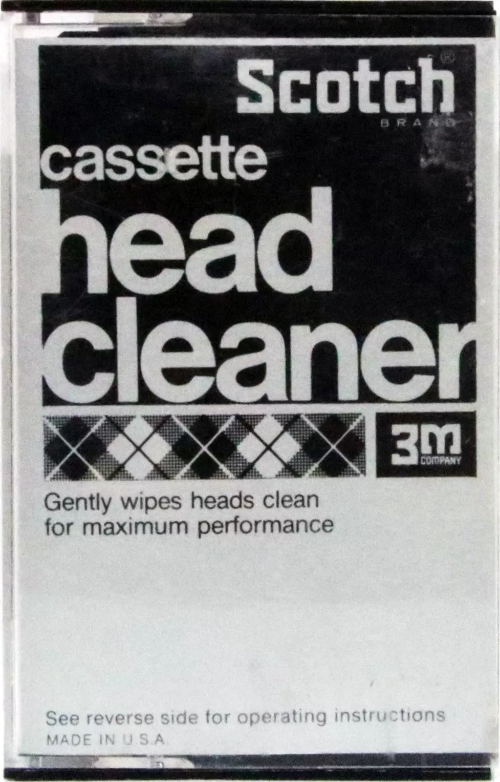 Compact Cassette Scotch Cleaning Cassette 1978 USA