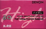 Compact Cassette Denon K-RII 60 Type II Chrome 1993 Japan