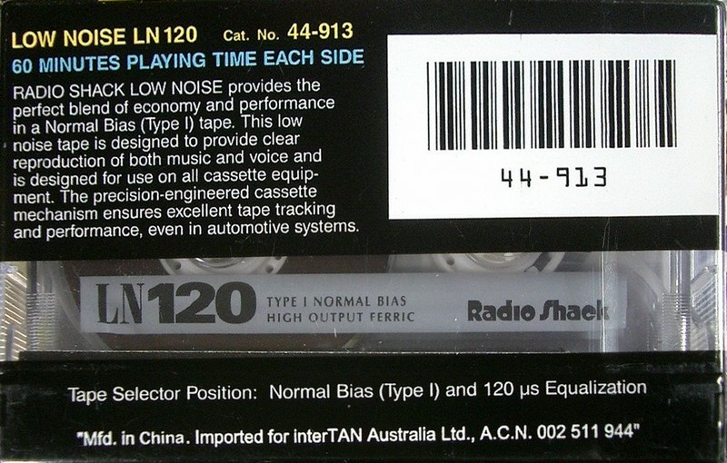 2 pack Radio Shack LN 120 Type I Normal 1995 Australia