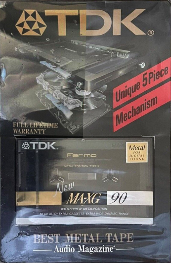 Blister TDK MA-XG 90 Type IV Metal 1990 USA