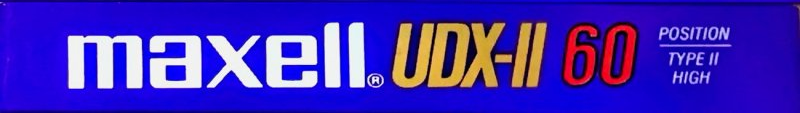 Compact Cassette Maxell UDX-II 60 Type II Chrome 1986 USA