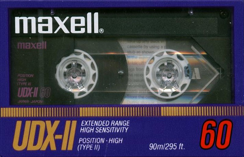 Compact Cassette Maxell UDX-II 60 Type II Chrome 1986 USA