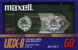 Compact Cassette Maxell UDX-II 60 Type II Chrome 1986 USA