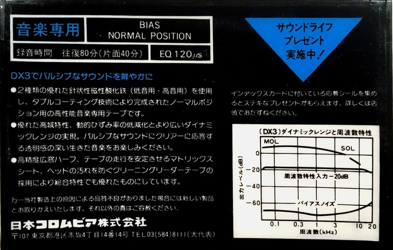 Compact Cassette: Nippon Columbia / Denon Denon - DX3 80