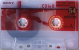 Compact Cassette Sony CDix II 54 "C-54CDX2G" Type II Chrome 1999 Japan