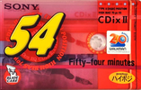Compact Cassette Sony CDix II 54 "C-54CDX2G" Type II Chrome 1999 Japan