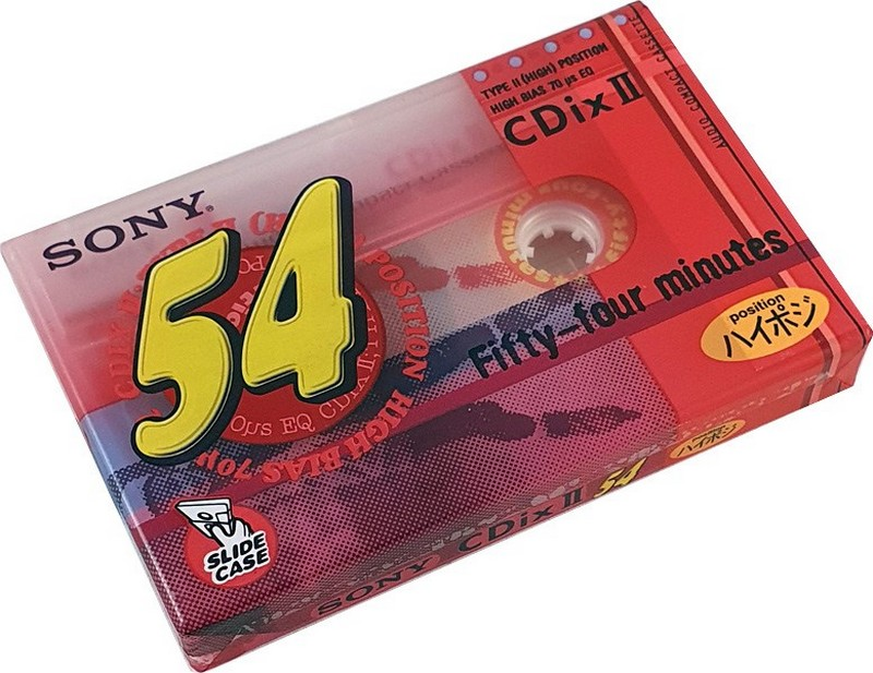 Compact Cassette Sony CDix II 54 "C-54CDX2G" Type II Chrome 1999 Japan