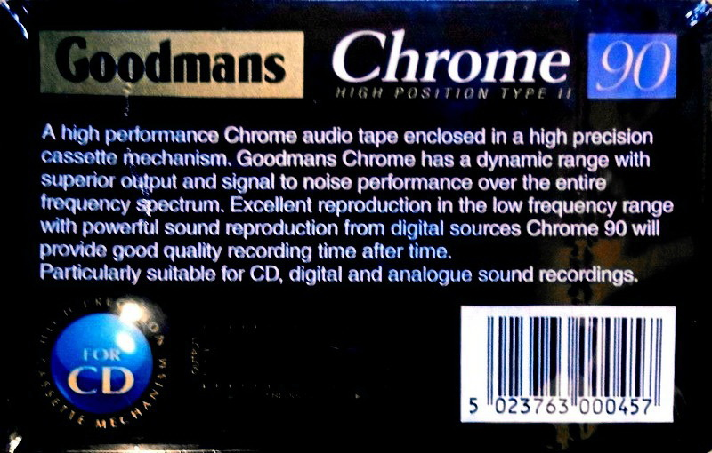 Compact Cassette:  Goodmans -  90