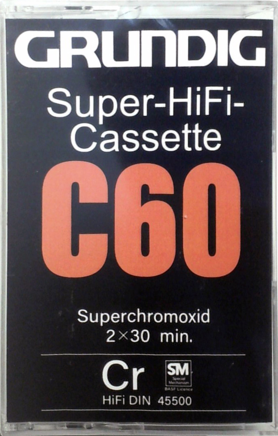 Compact Cassette Grundig Super HiFi Cassette 60 Type II Chrome 1976 Germany