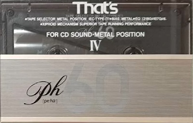 Compact Cassette Thats PH-IV 60 Type IV Metal 1989 Japan