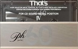 Compact Cassette Thats PH-IV 60 Type IV Metal 1989 Japan