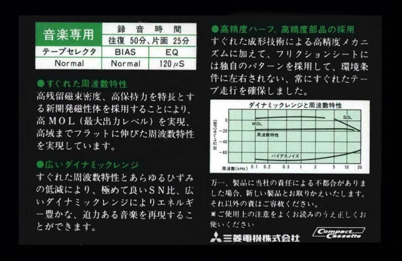 Compact Cassette: Mitsubishi Diatone - BH 60