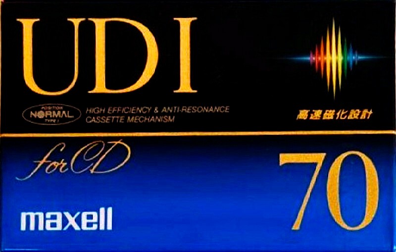 Compact Cassette Maxell UDI / UD1 70 "UD1-70(F)" Type I Normal 1992 Japan