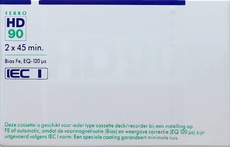 Compact Cassette Sound and Vision HD 90 Type I Normal 1985 Netherlands