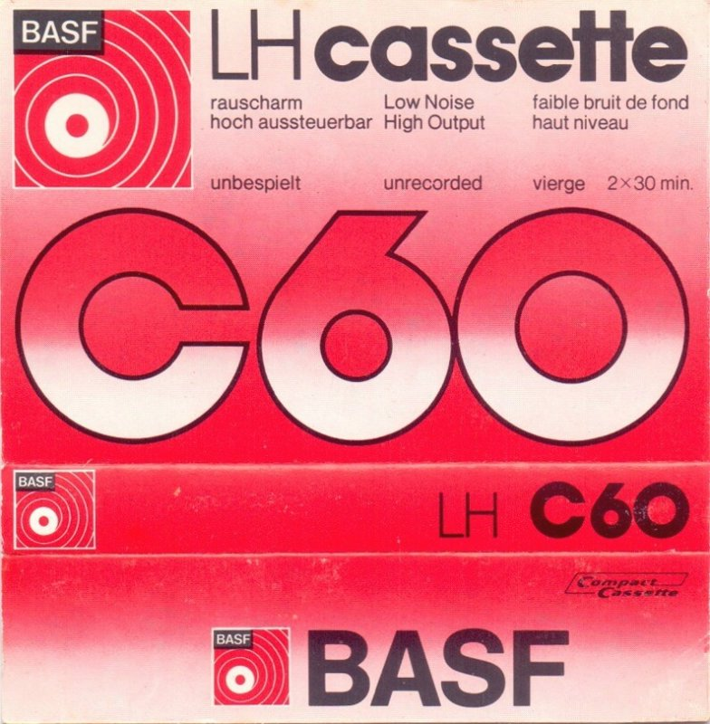 Compact Cassette BASF LH 60 Type I Normal 1976 Greece