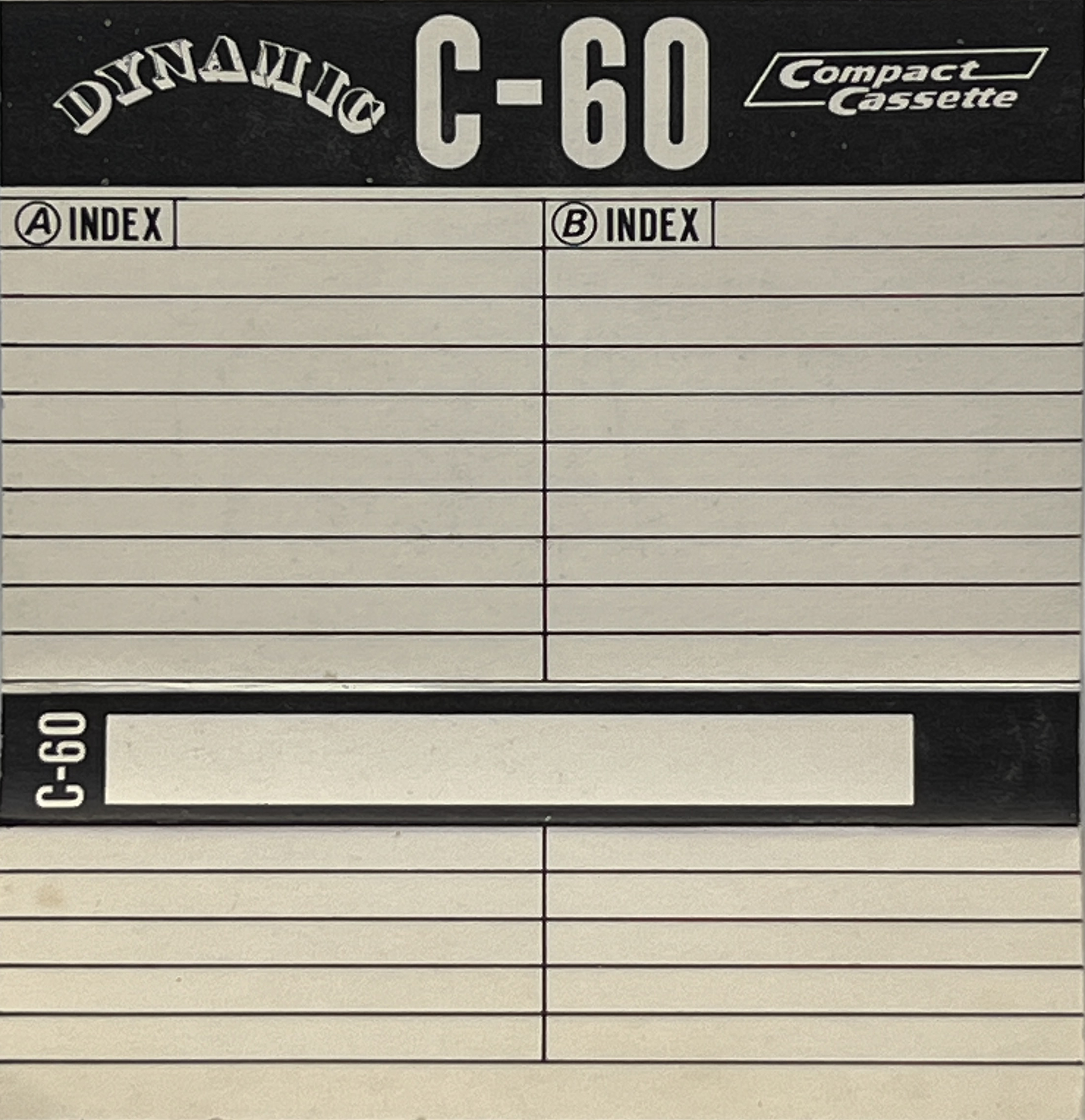 Compact Cassette Dynamic 60 Type I Normal Hong Kong