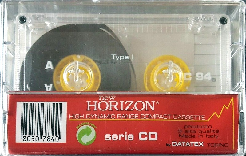 Compact Cassette Datatex 94 "New Horizon" Type I Normal 1985 Italy