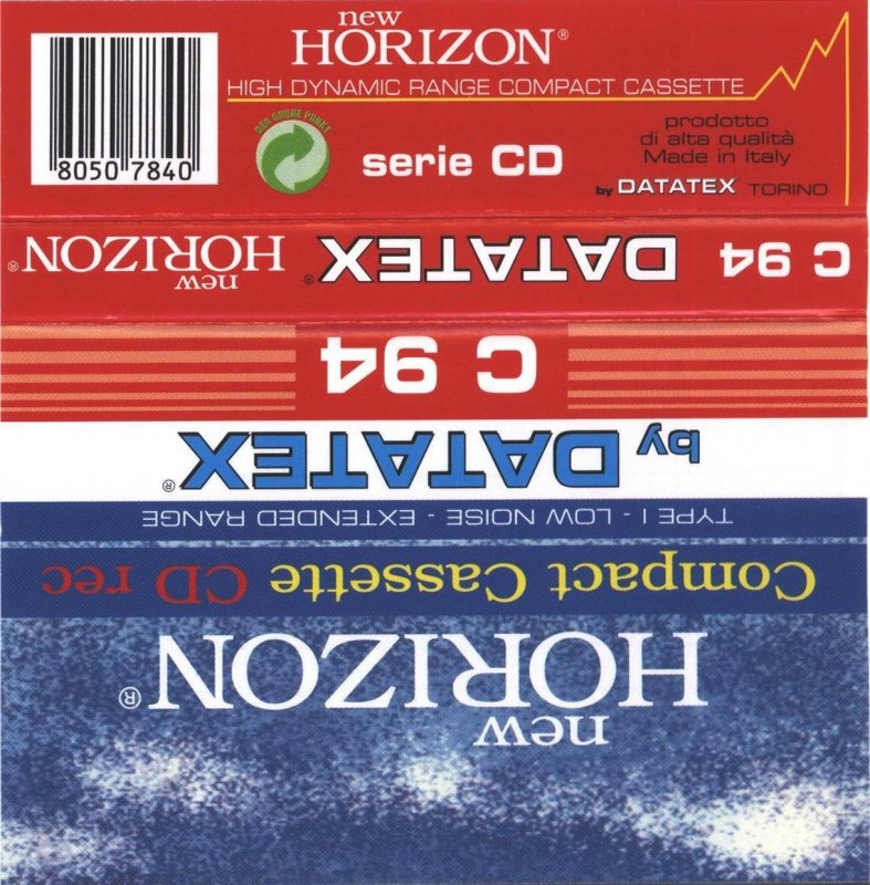 Compact Cassette Datatex 94 "New Horizon" Type I Normal 1985 Italy