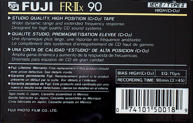 Compact Cassette: FUJI Fuji - FR-IIx 90