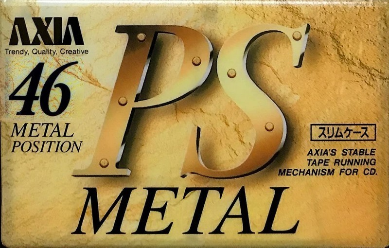 Compact Cassette AXIA PS-Metal 46 "PSM C 46" Type IV Metal 1992 Japan