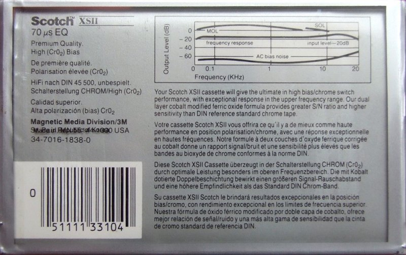 Compact Cassette: Nippon Columbia / Denon Scotch - XS II 90