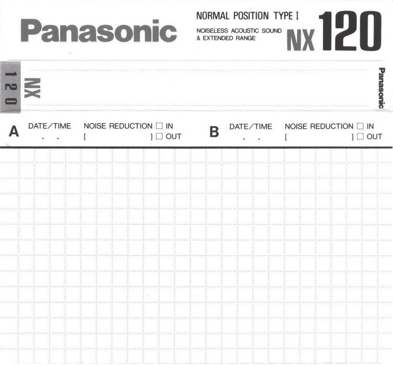 Compact Cassette: TDK Panasonic - NX 120