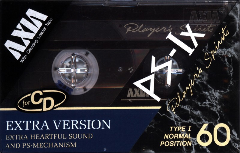 Compact Cassette AXIA PS-Ix 60 "PS-1x60" Type I Normal 1989 Japan