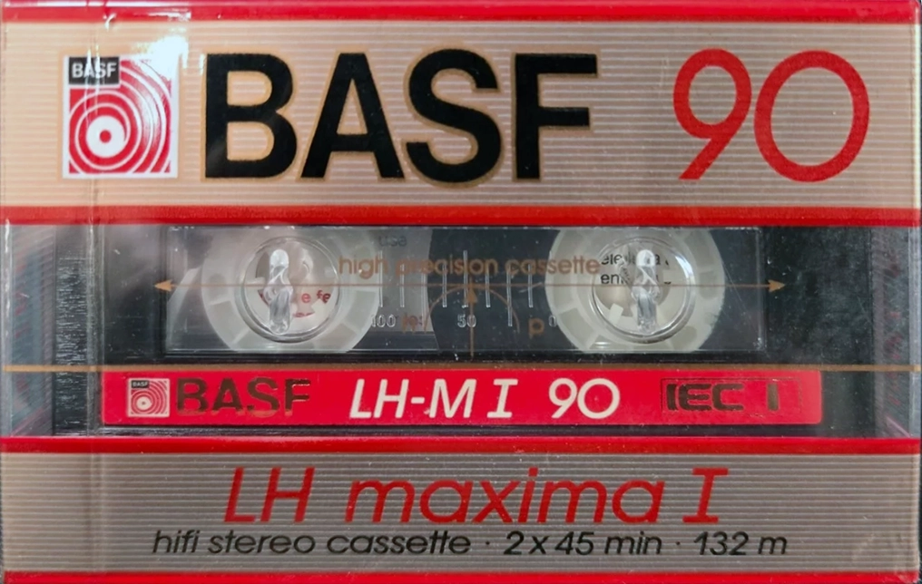 Compact Cassette BASF LH Maxima I 90 "LH-M I" Type I Normal 1985 North America