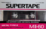 Compact Cassette SUPERTAPE MII 60 Type II Chrome 1988 USA