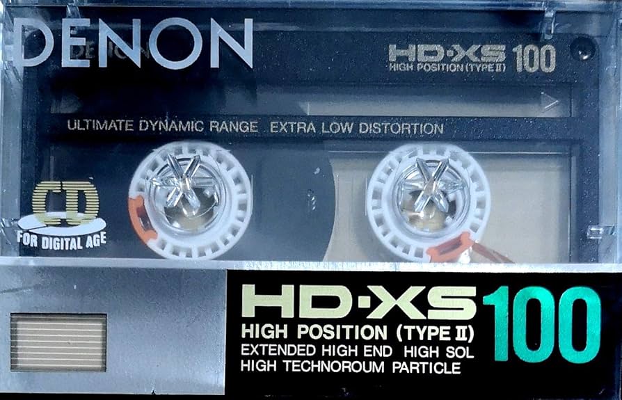 Compact Cassette Denon HD-XS 100 Type II Chrome 1987 Japan