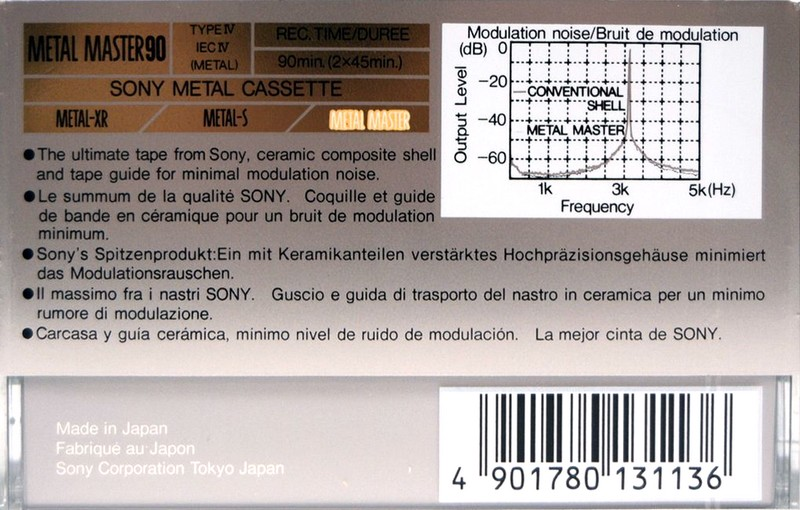 Compact Cassette: Sony  - Metal Master 90