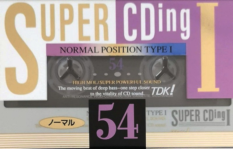 Compact Cassette TDK Super CDing 1 54 "SCD1-54A" Type I Normal 1993 Japan