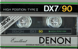 Compact Cassette Denon DX7 90 "Exellent" Type II Chrome 1983 Japan