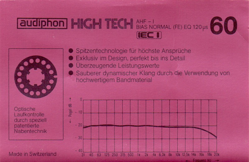 Compact Cassette: Unknown Audiphon -  60