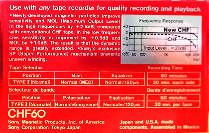 Compact Cassette: Sony  - CHF 60