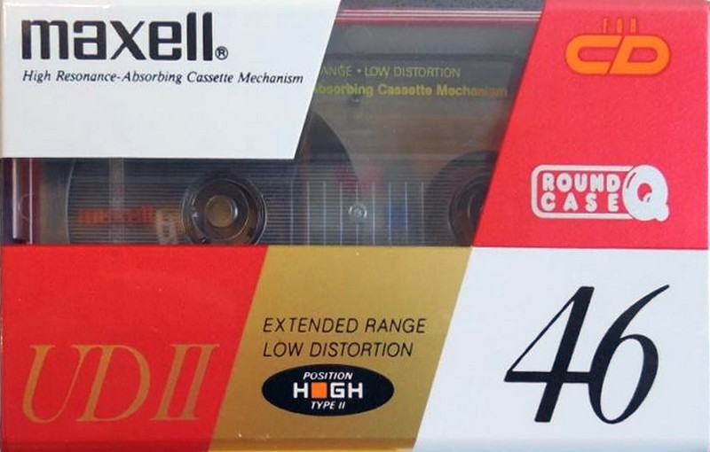 Compact Cassette Maxell UDII / UD2 46 "UDII46(E)" Type II Chrome 1990 Japan