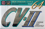 Compact Cassette TDK CV-II 64 "CV2-64R" Type II Chrome 1991 Japan