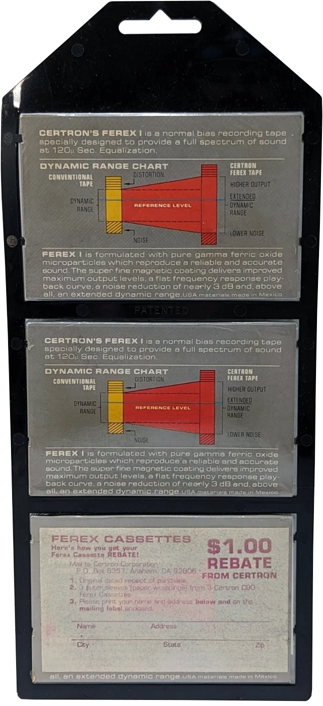Blister Certron Ferex 90 "FRX I" Type I Normal 1982 USA