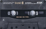 Compact Cassette TDK SA 60 Type II Chrome 1992 North America